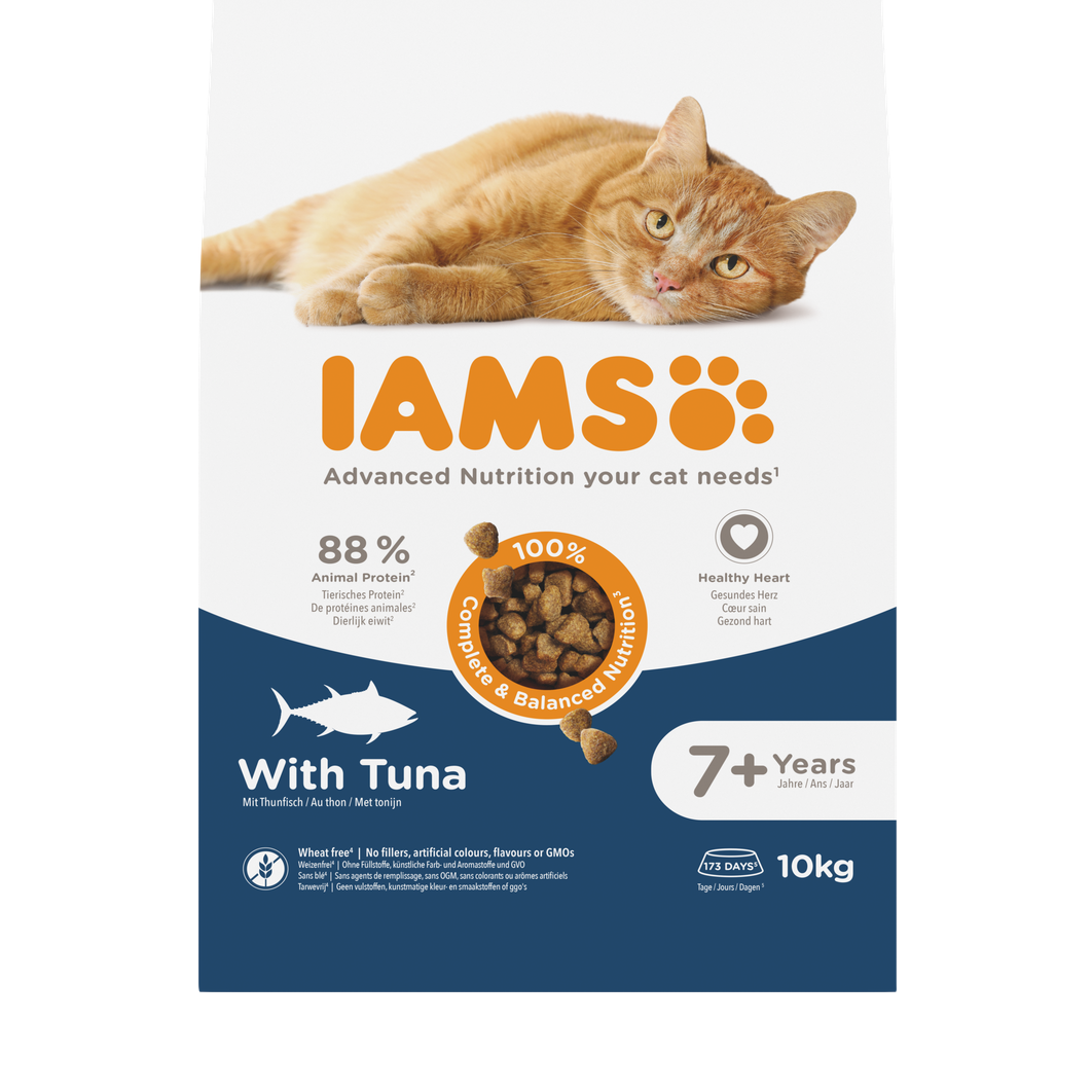 IAMS Advanced Nutrition Senior 7+ droogvoer met tonijn voor katten 10 kg