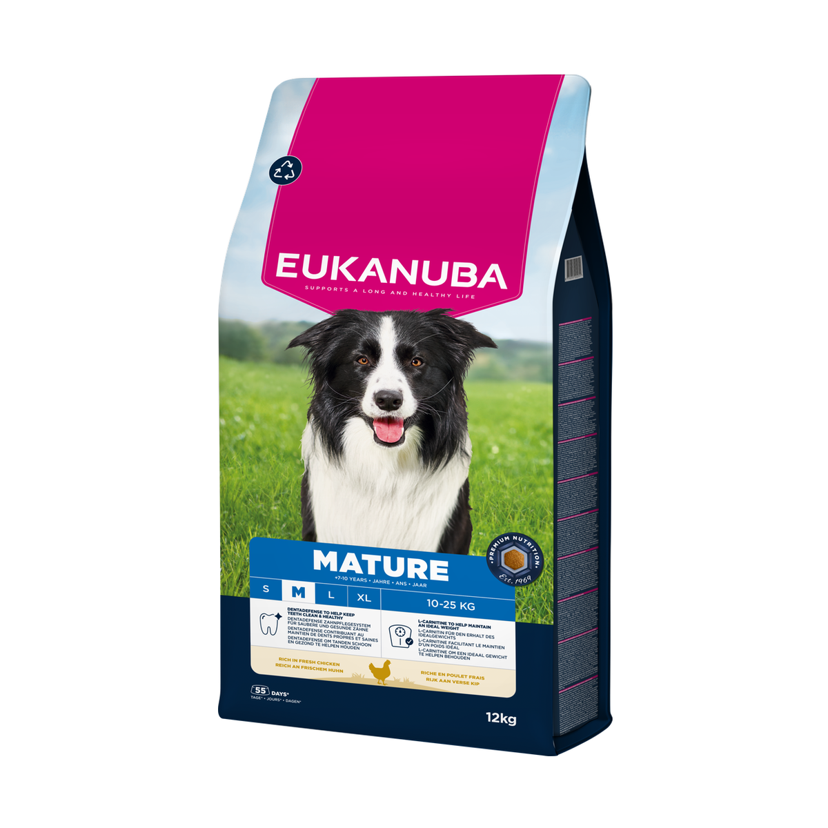 EUKANUBA droog hondenvoer voor middelgrote volwassen honden, rijk aan verse kip 12 kg
