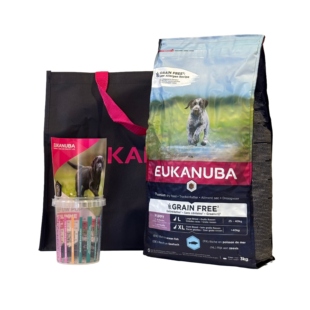 2x Eukanuba Puppy & Junior Kit Large Breed โ Grain Free Ocean Fish 3 kg