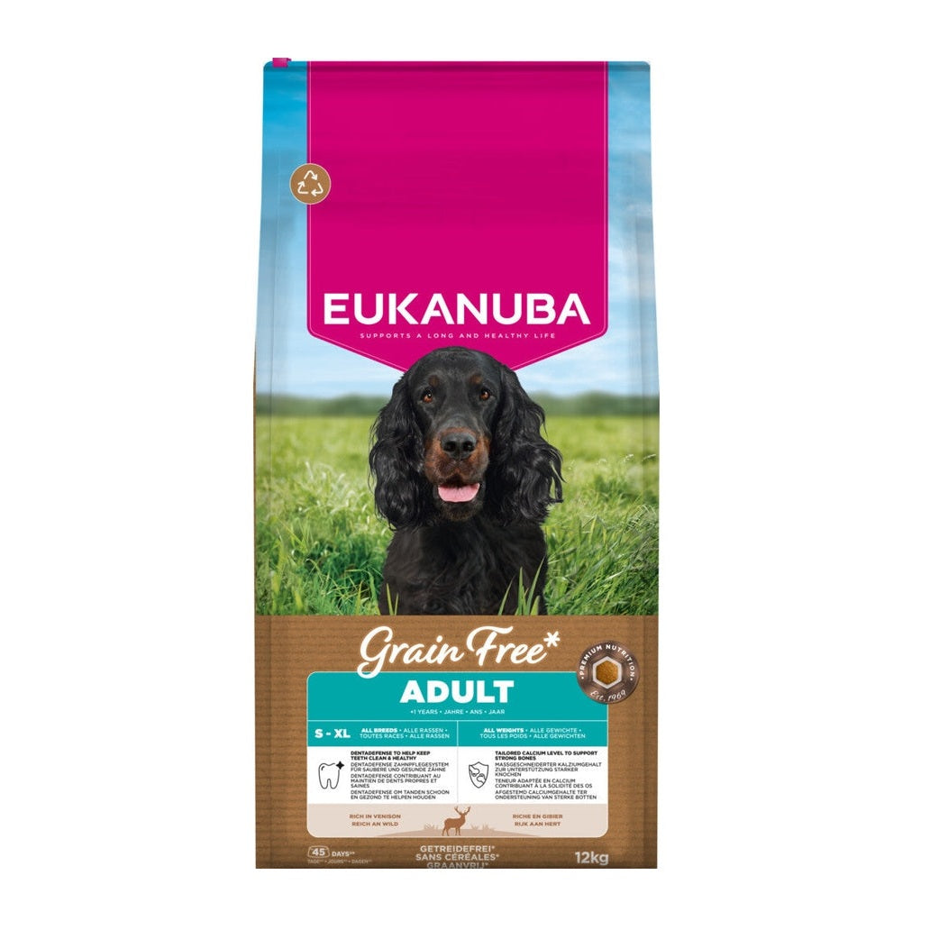 EUKANUBA droogvoer voor volwassen honden van alle rassen, graanvrij