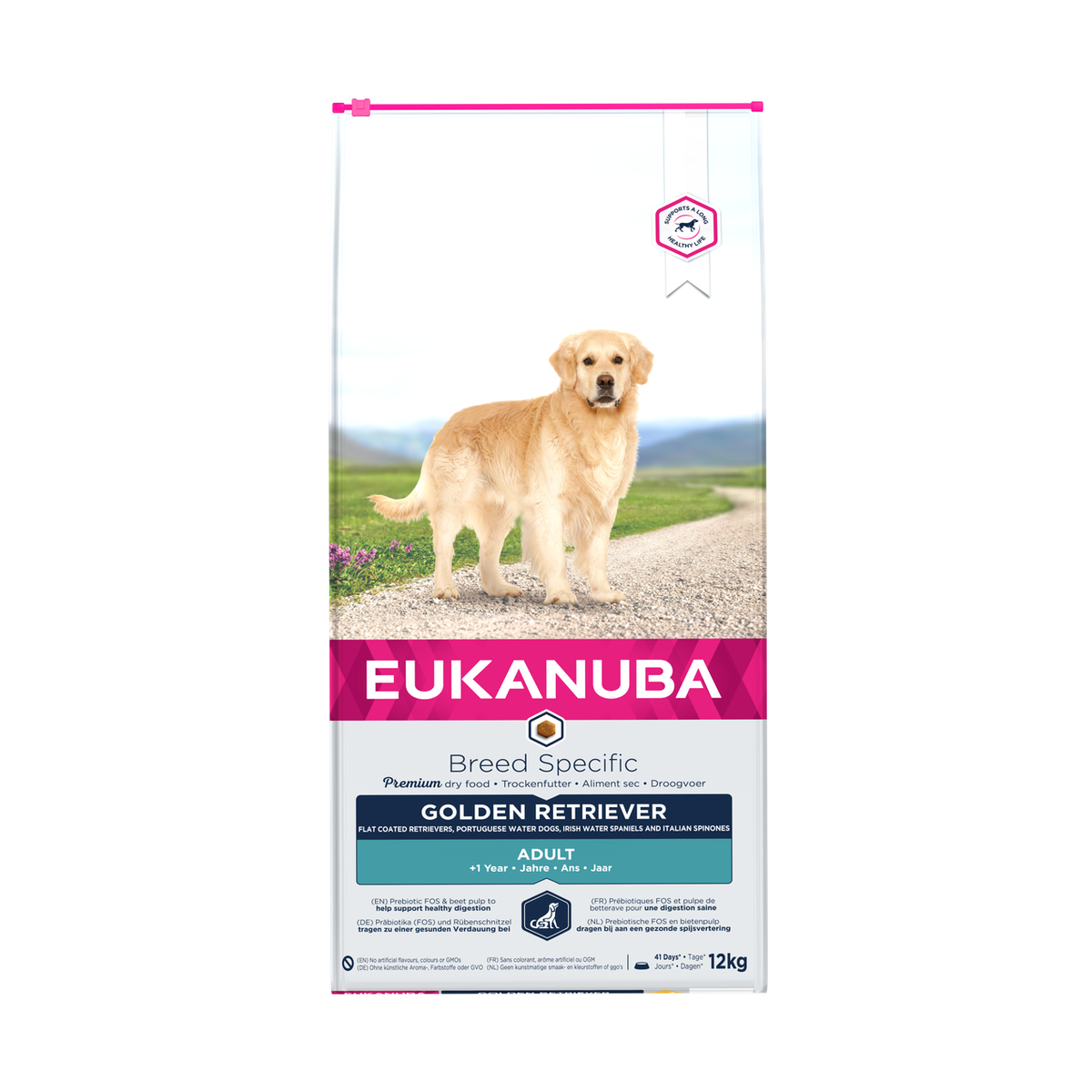 EUKANUBA droog hondenvoer voor volwassen golden retrievers, rijk aan kip