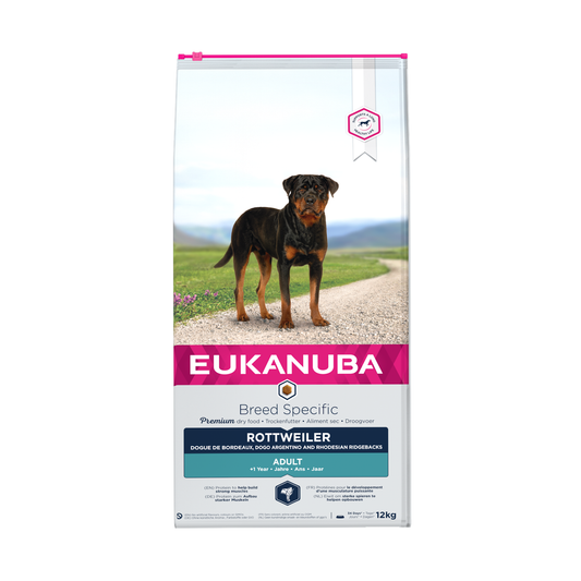 EUKANUBA droog hondenvoer voor volwassen rottweilers, rijk aan kip