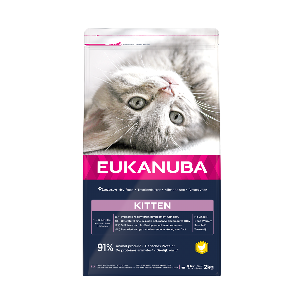 EUKANUBA droogvoer voor kittens, kip 2 kg