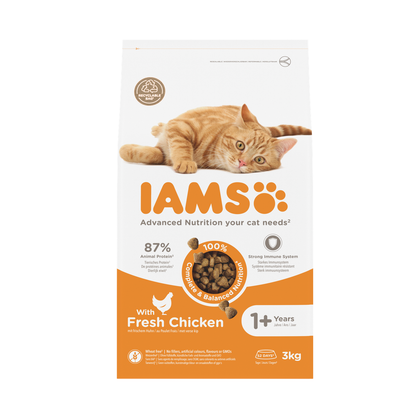 IAMS Advanced Nutrition 1+ Years droogvoer met verse kip voor katten 3 kg