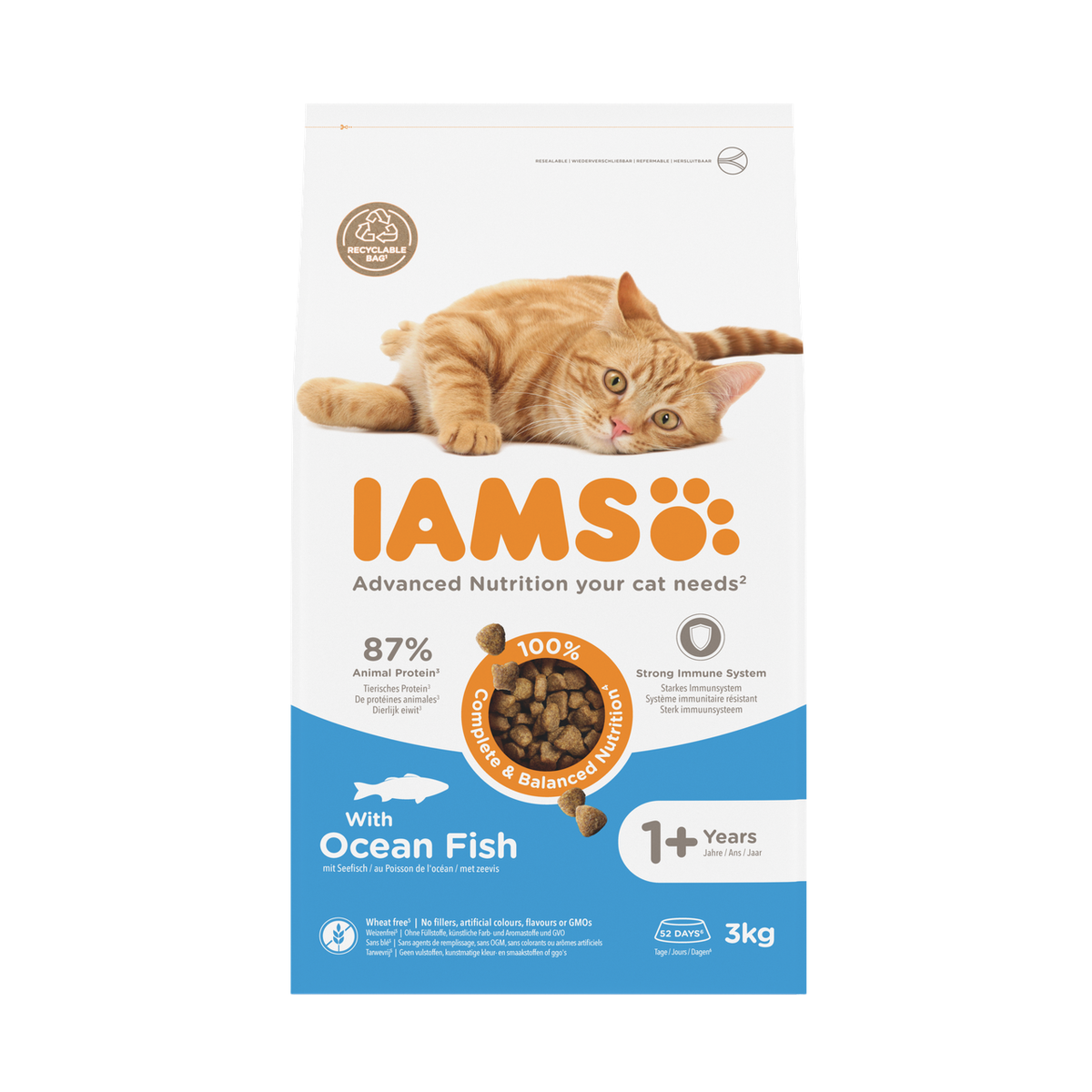 IAMS Advanced Nutrition 1+ Years droogvoer met zeevis voor katten 3 kg