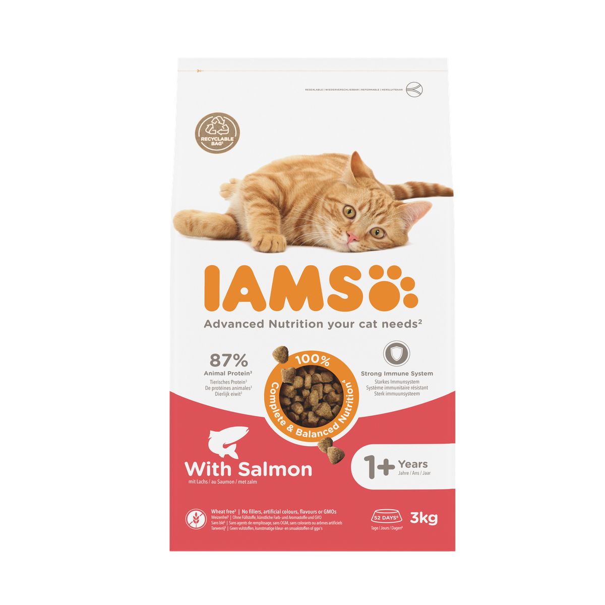 IAMS Advanced Nutrition 1+ Years droogvoer met zalm voor katten 3 kg