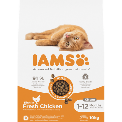 IAMS Advanced Nutrition droogvoer met verse kip voor kittens