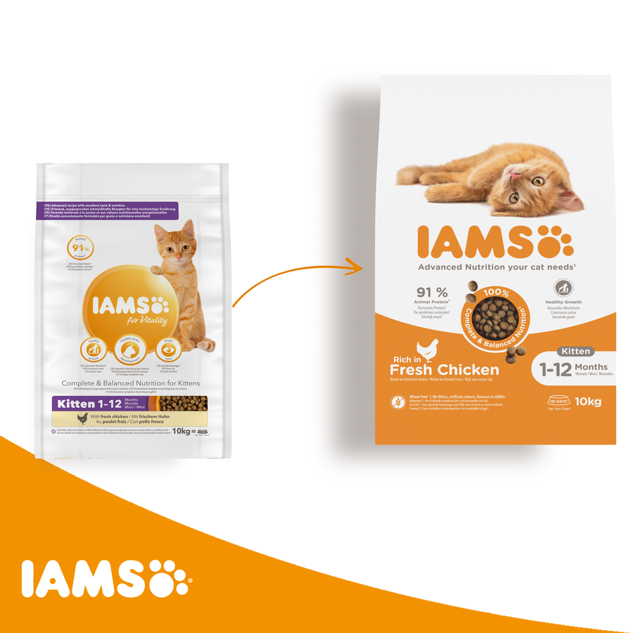 IAMS Advanced Nutrition droogvoer met verse kip voor kittens