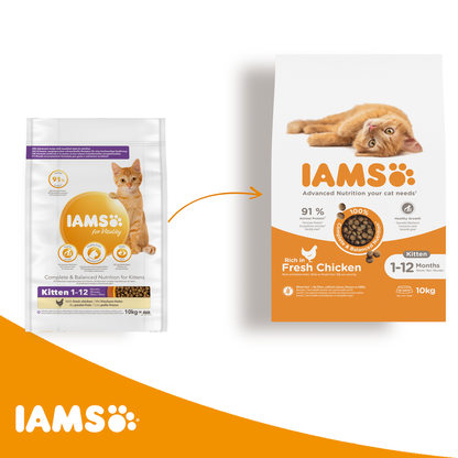 IAMS Advanced Nutrition droogvoer met verse kip voor kittens
