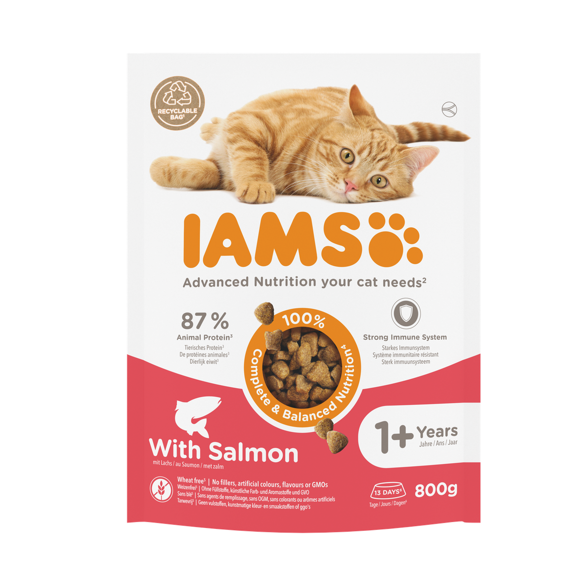 IAMS Advanced Nutrition 1+ Years droogvoer met zalm voor katten 800 g