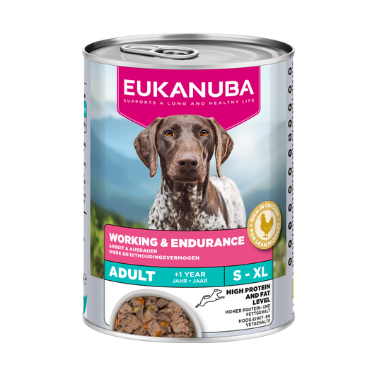 EUKANUBA Special Care natvoer voor volwassen honden, werkende en actieve honden, met kip