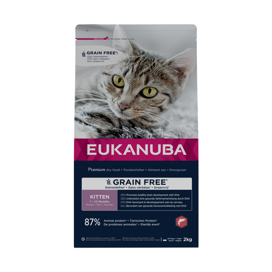 EUKANUBA droogvoer voor kittens, graanvrij, zalm 2 kg