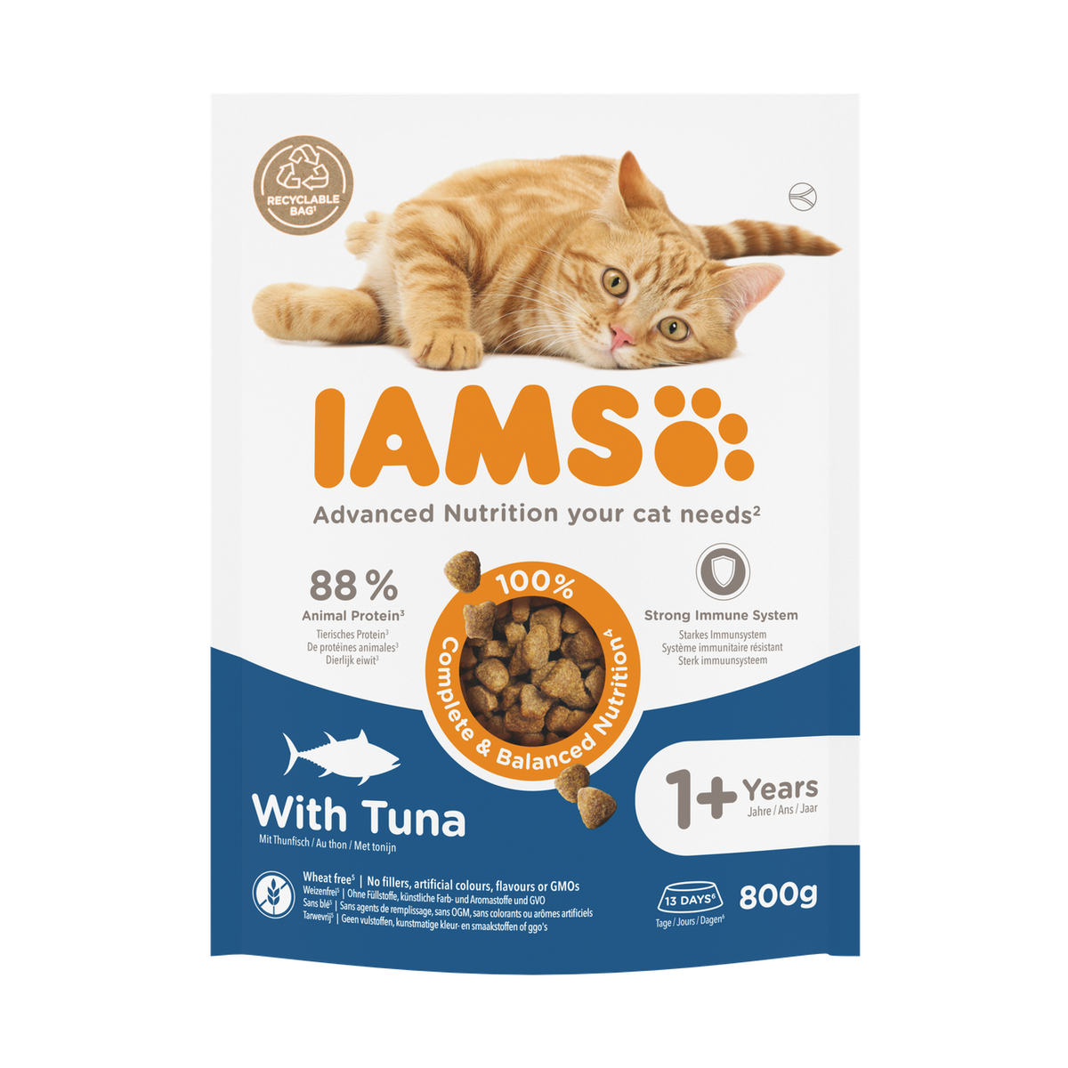 IAMS Advanced Nutrition 1+ Years droogvoer met tonijn voor katten 800 g