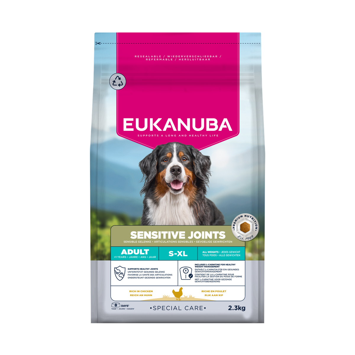 EUKANUBA Special Care droog hondenvoer voor volwassen honden, gevoelige gewrichten, met kip 2,3 kg