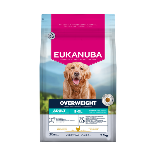 EUKANUBA Special Care droog hondenvoer voor volwassen honden, overgewicht, met kip 2,3 kg