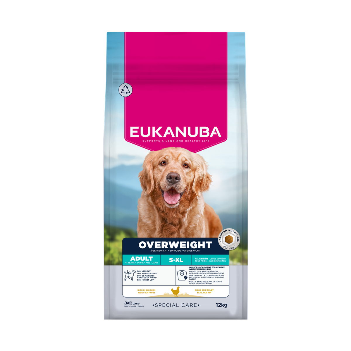 EUKANUBA Special Care droog hondenvoer voor volwassen honden, overgewicht, met kip 12 kg
