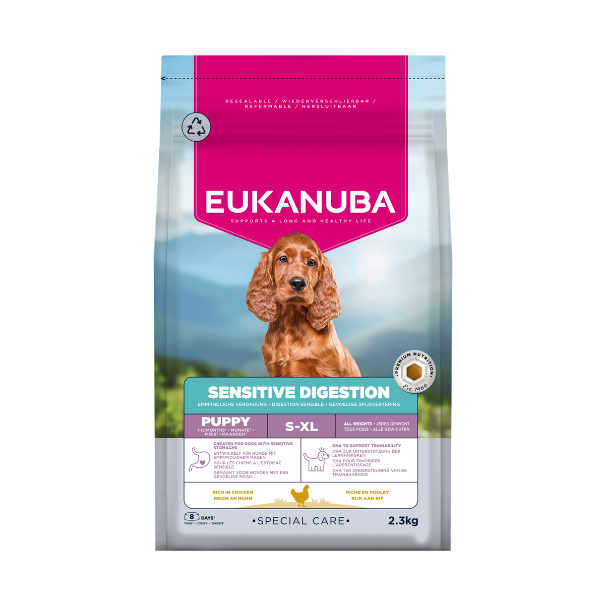 EUKANUBA Special Care droog hondenvoer voor puppy's, gevoelige spijsvertering, met kip 2,3 kg