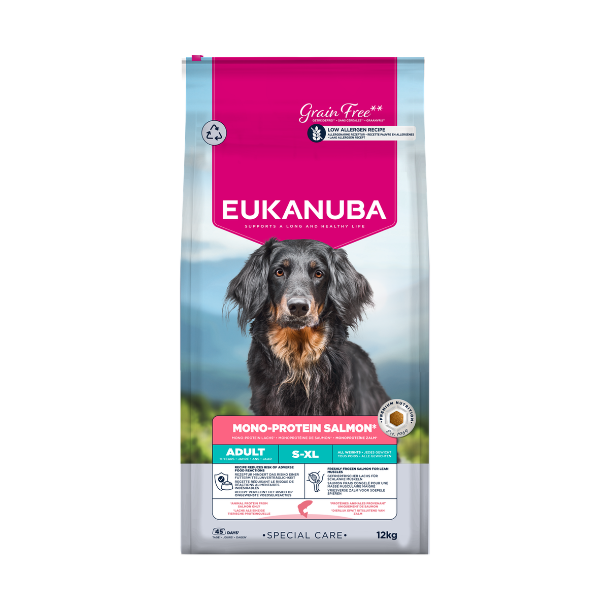 EUKANUBA Special Care droog hondenvoer voor volwassen honden, mono-proteïne zalm 12 kg