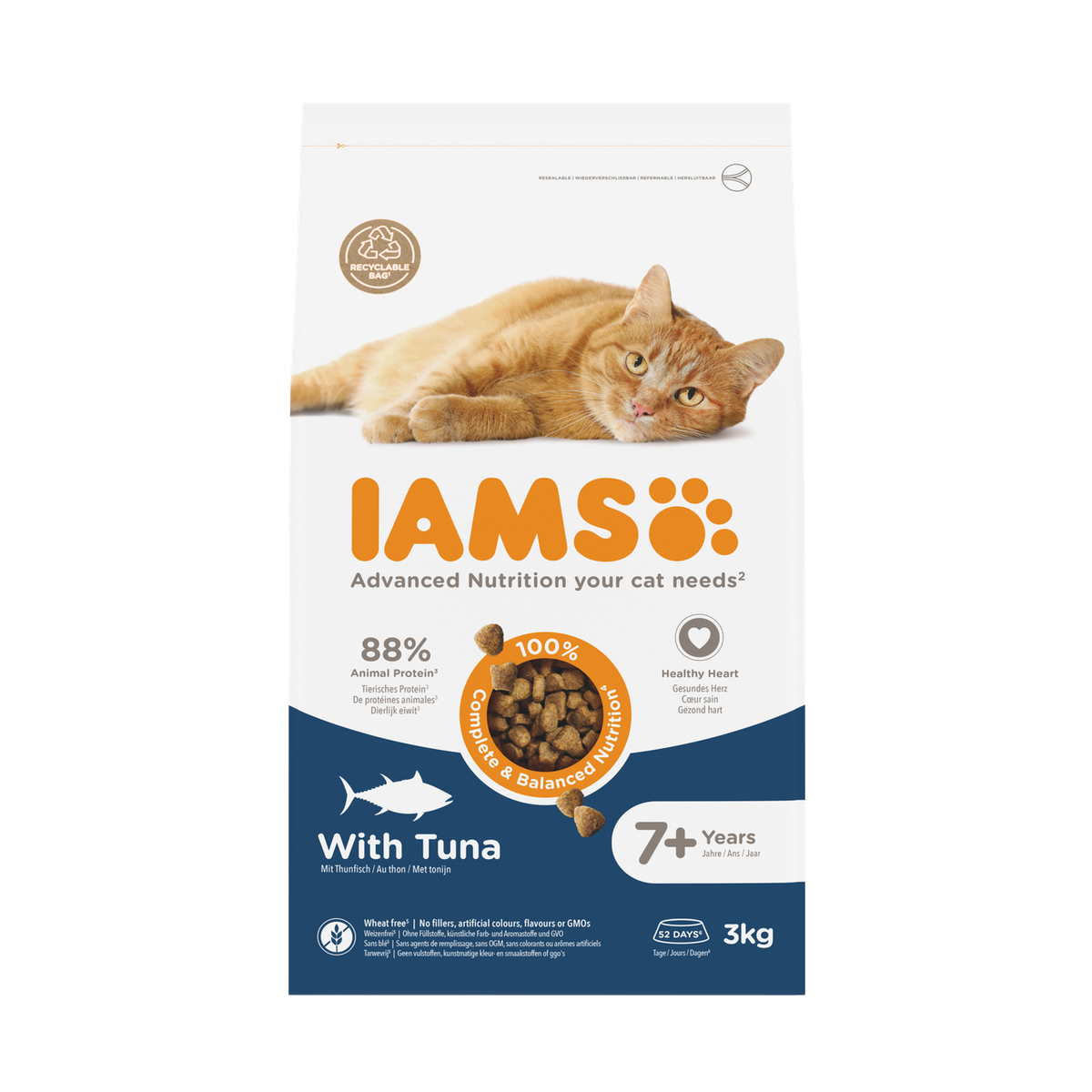 IAMS Advanced Nutrition Senior 7+ droogvoer met tonijn voor katten 3 kg