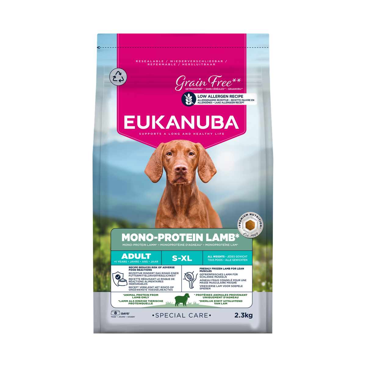 EUKANUBA Special Care droog hondenvoer voor volwassen honden, mono-proteïne lam 2,3 kg