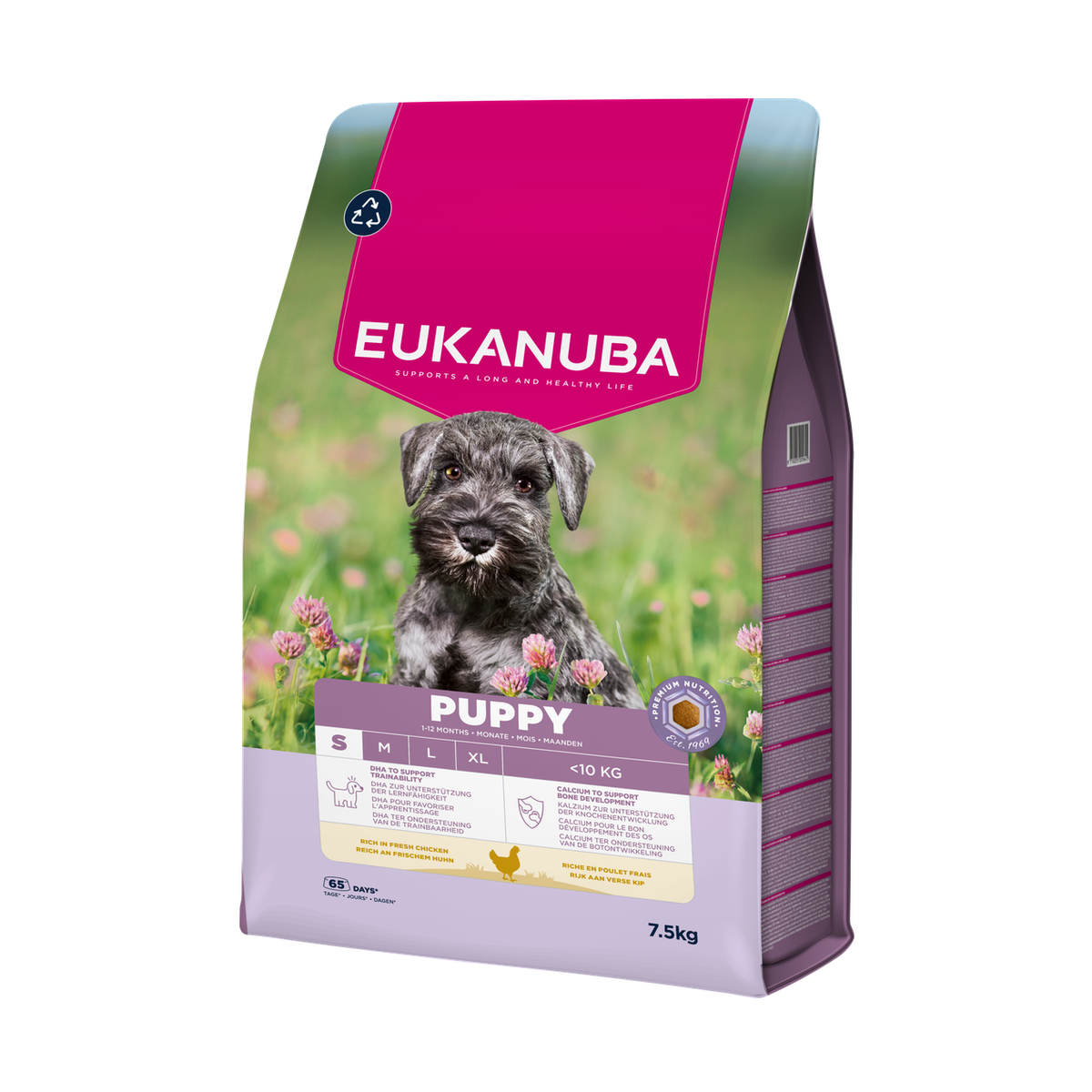 EUKANUBA droog hondenvoer voor puppy's van kleine rassen, rijk aan verse kip 7,5 kg