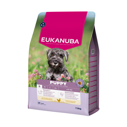 EUKANUBA droog hondenvoer voor puppy's van kleine rassen, rijk aan verse kip 7,5 kg