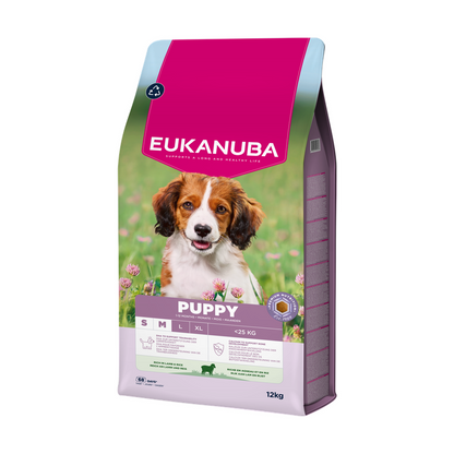 EUKANUBA droogvoer voor puppy's van kleine en middelgrote rassen, rijk aan lamsvlees en rijst