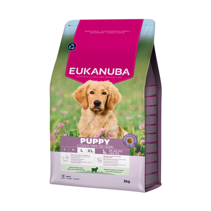 EUKANUBA droogvoer voor puppy's van grote rassen, rijk aan lam en rijst 3 kg