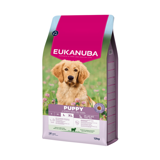 EUKANUBA droogvoer voor puppy's van grote rassen, rijk aan lam en rijst