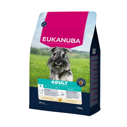 EUKANUBA droog hondenvoer voor volwassen honden van kleine rassen, rijk aan verse kip 7,5 kg