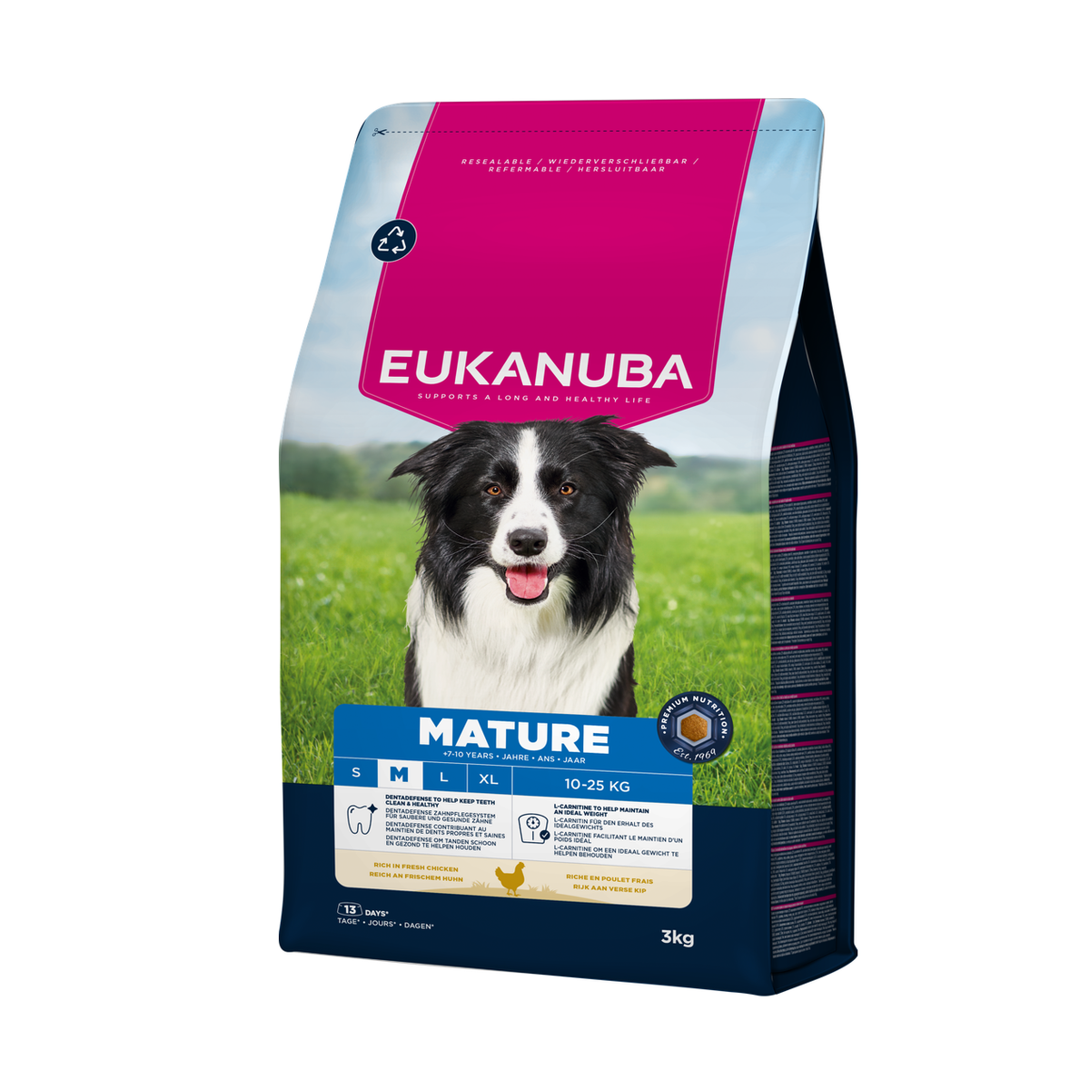 EUKANUBA droog hondenvoer voor middelgrote volwassen honden, rijk aan verse kip 3 kg