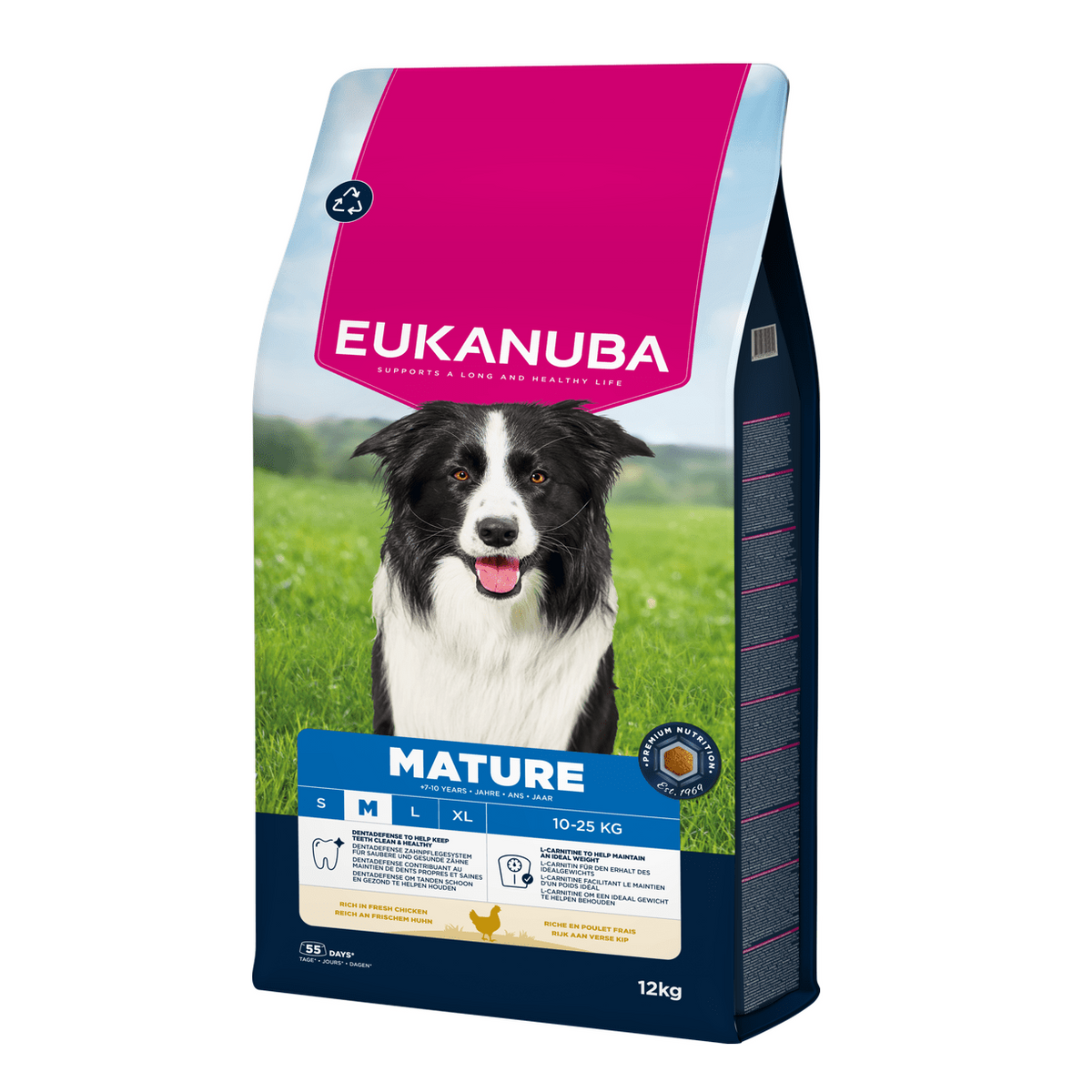 EUKANUBA droog hondenvoer voor middelgrote volwassen honden, rijk aan verse kip