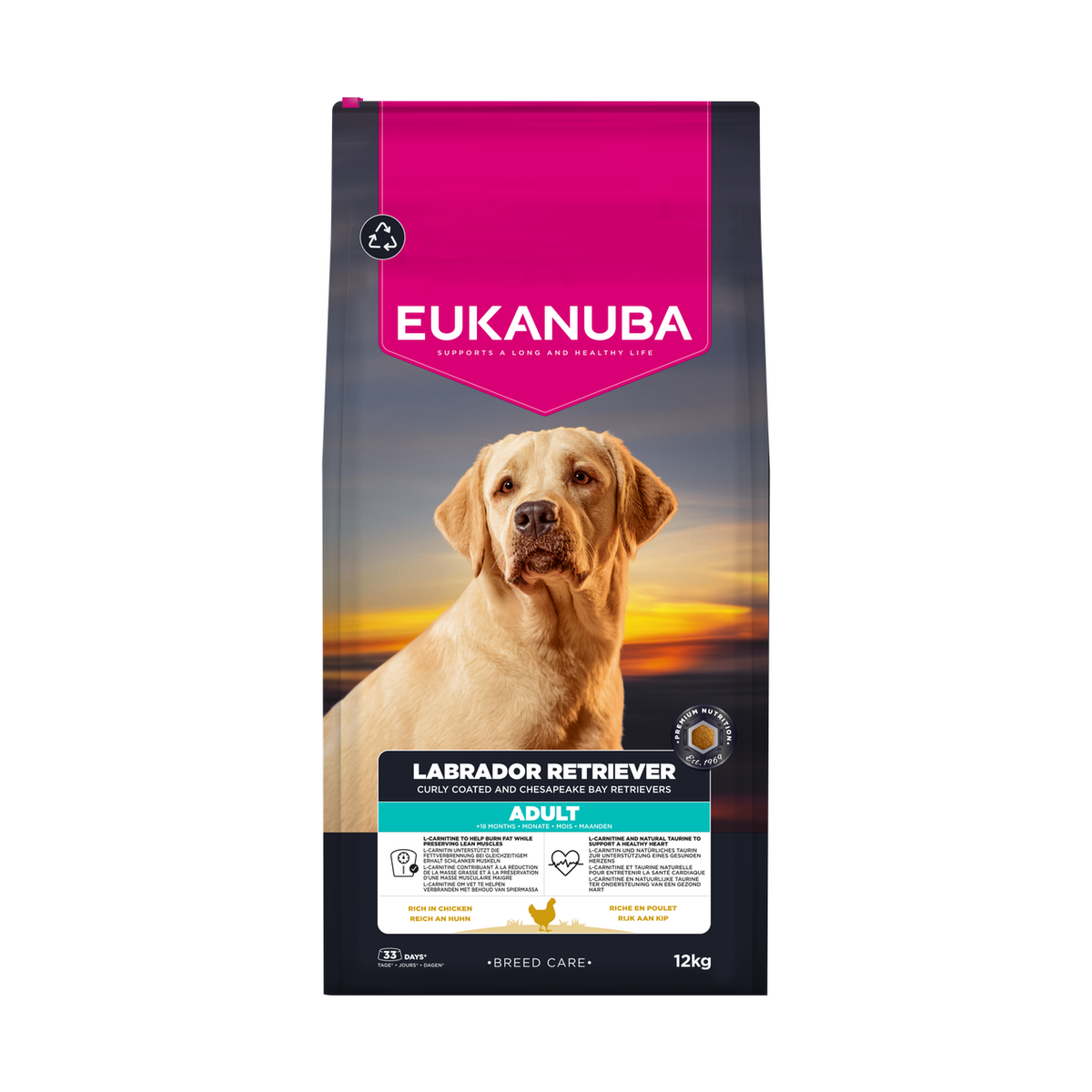 EUKANUBA Breed Care droog hondenvoer voor volwassen labrador retrievers, rijk aan kip