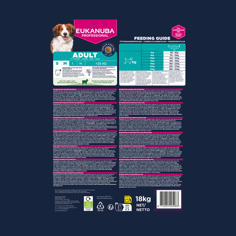 EUKANUBA droogvoer voor kleine en middelgrote volwassen honden, rijk aan lamsvlees en rijst