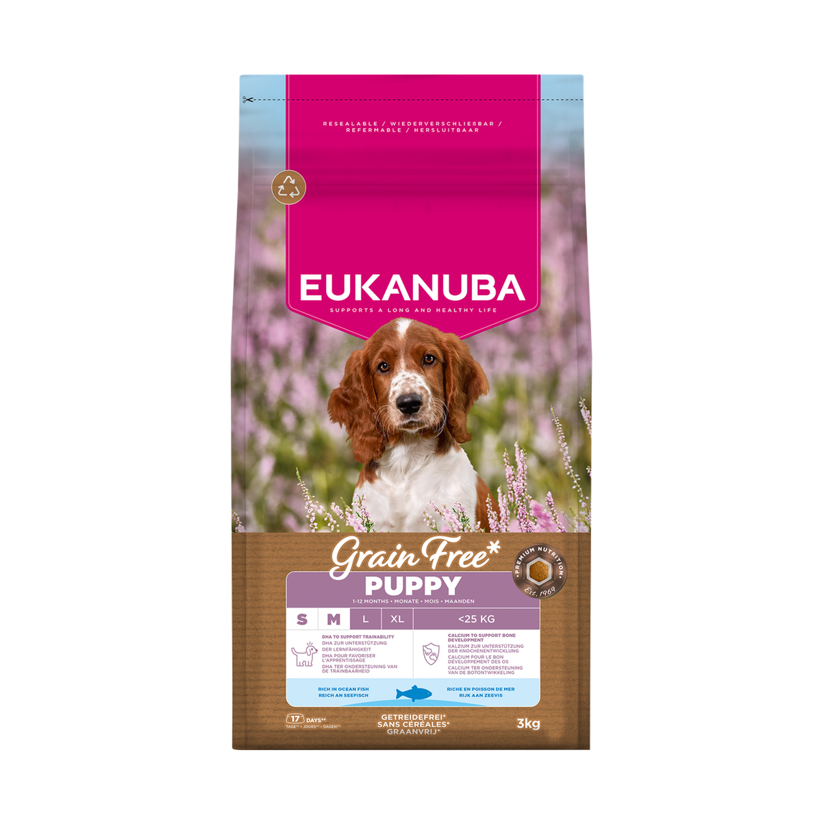 Eukanuba Grain Free dog puppy small/medium ocean fish 3 kg