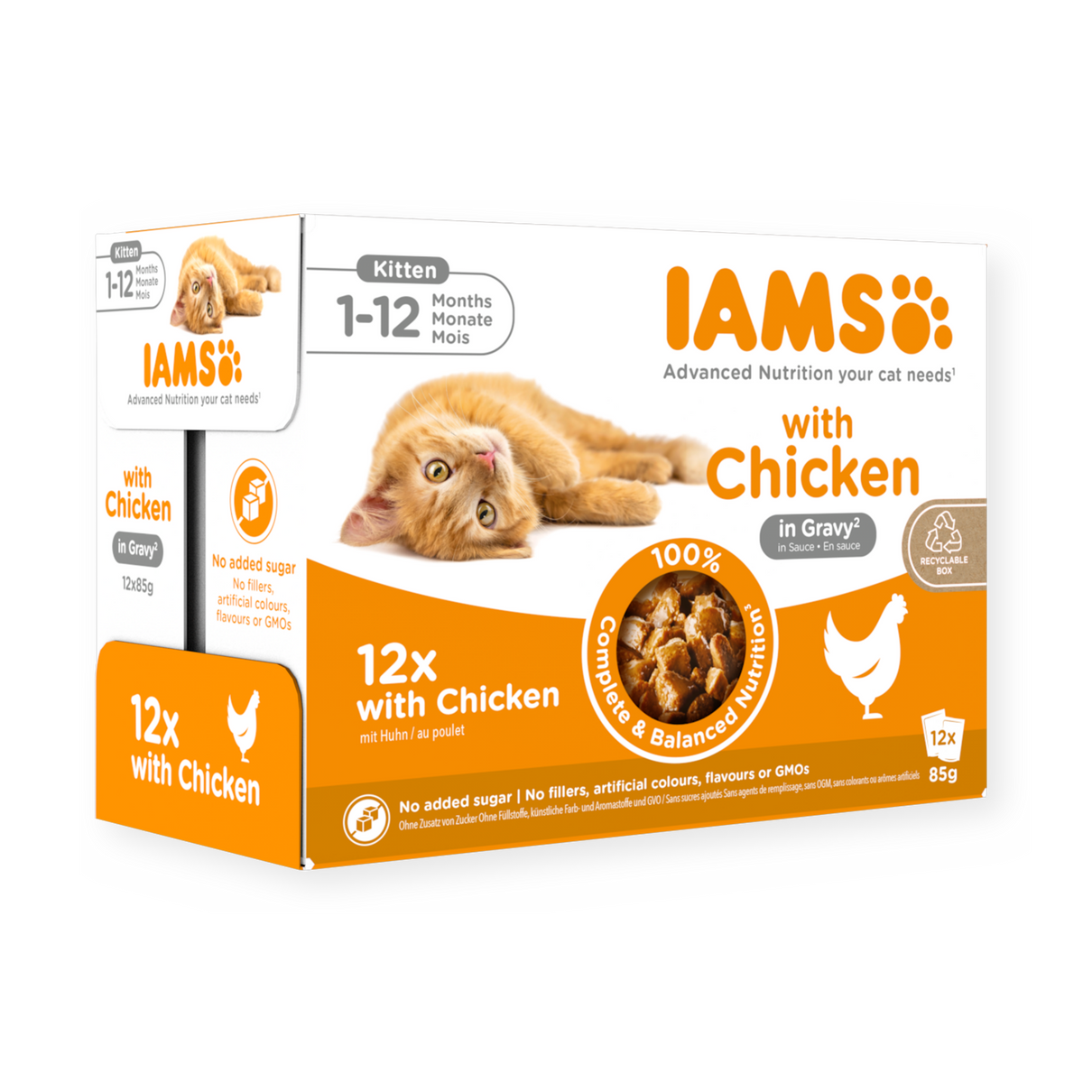 IAMS Delights natvoer met kip in saus voor kittens