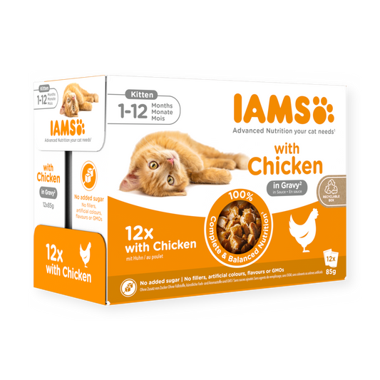 IAMS Delights natvoer met kip in saus voor kittens