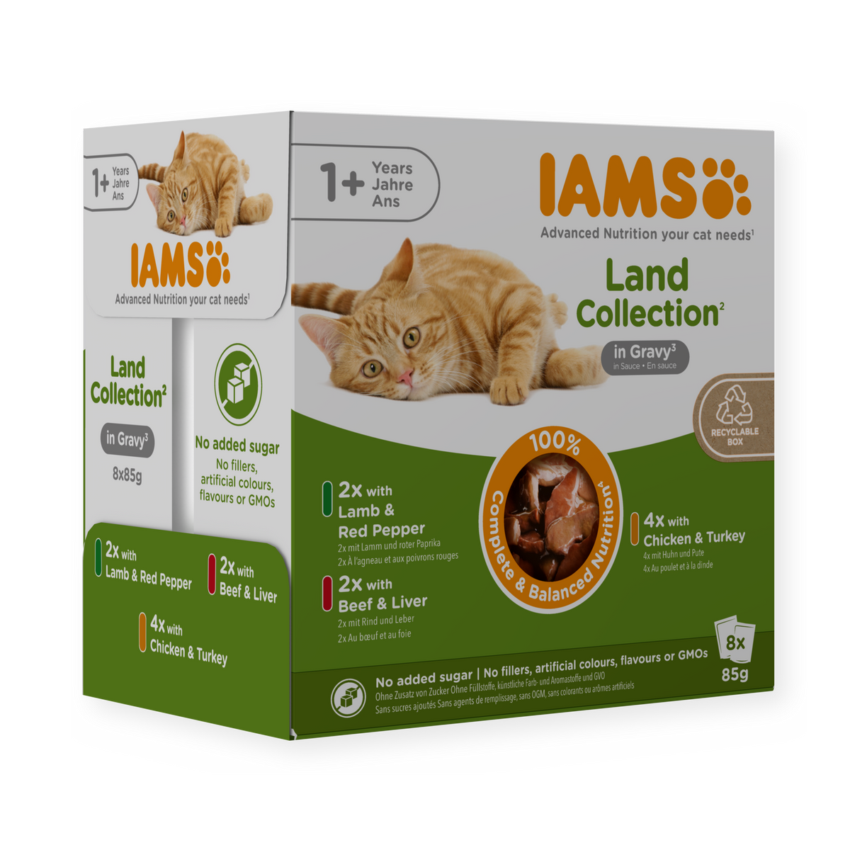 IAMS Delights Land Collection natvoer in saus voor volwassen katten