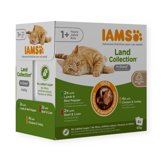 IAMS Delights Land Collection natvoer in saus voor volwassen katten