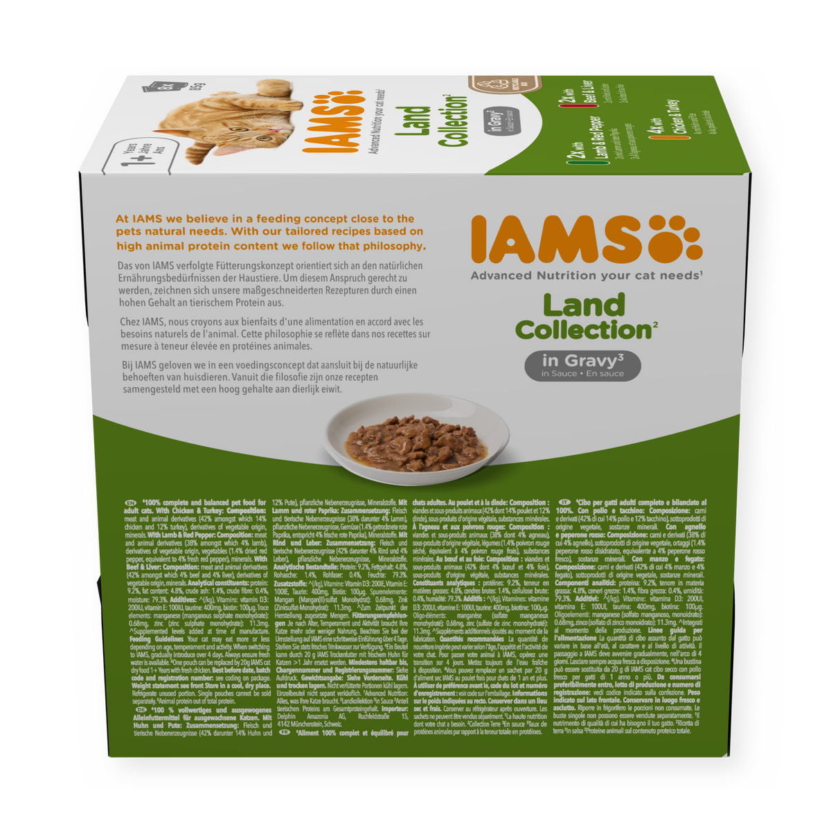 IAMS Delights Land Collection natvoer in saus voor volwassen katten