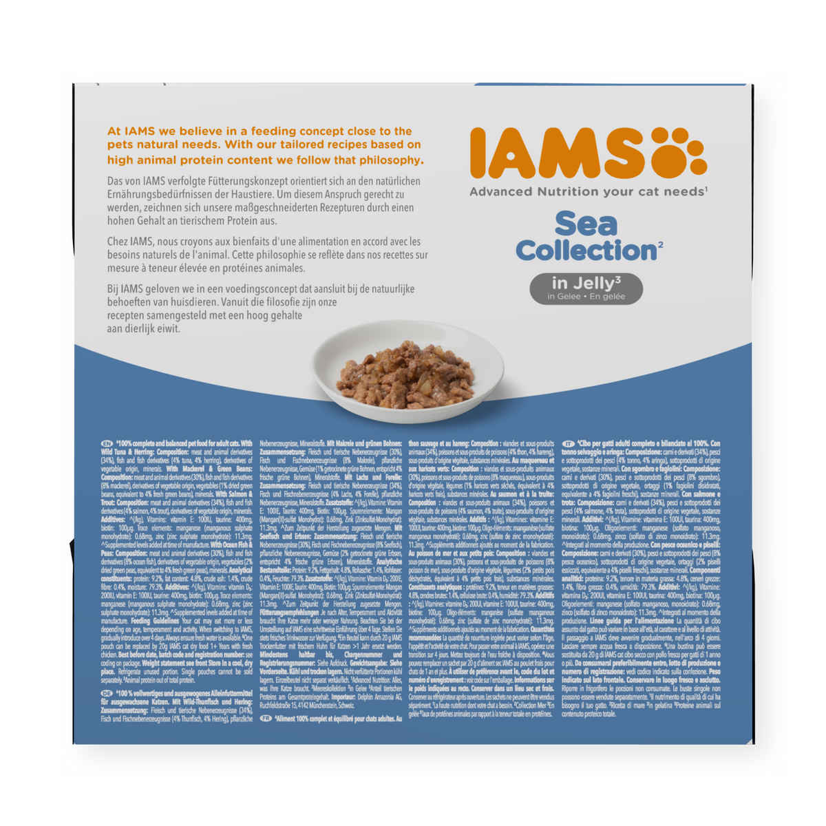 IAMS Delights Sea Collection natvoer in gelei voor volwassen katten