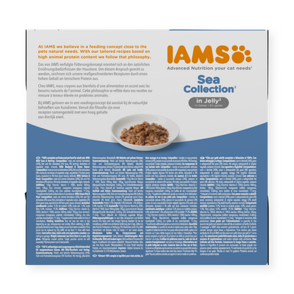 IAMS Delights Sea Collection natvoer in gelei voor volwassen katten