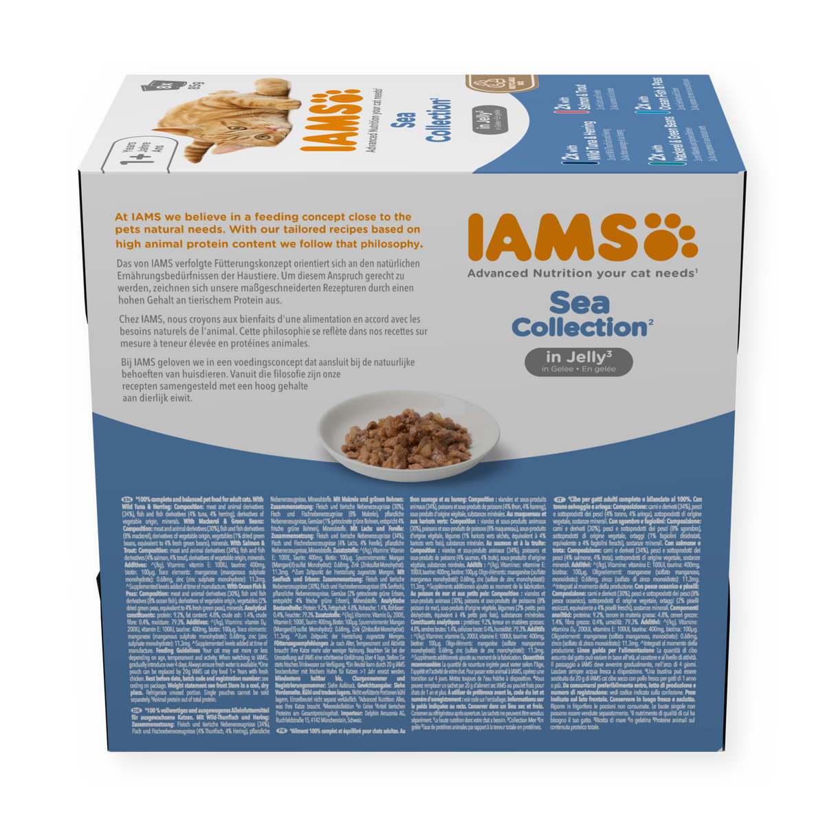 IAMS Delights Sea Collection natvoer in gelei voor volwassen katten