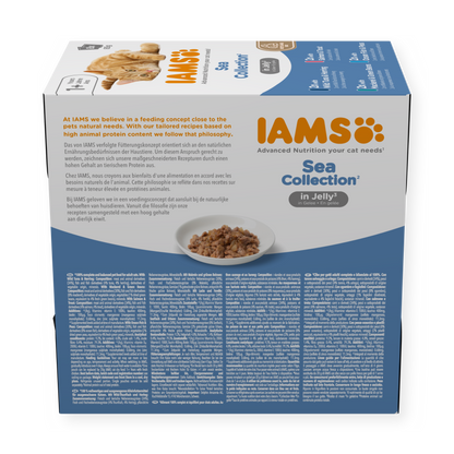 IAMS Delights Sea Collection natvoer in gelei voor volwassen katten