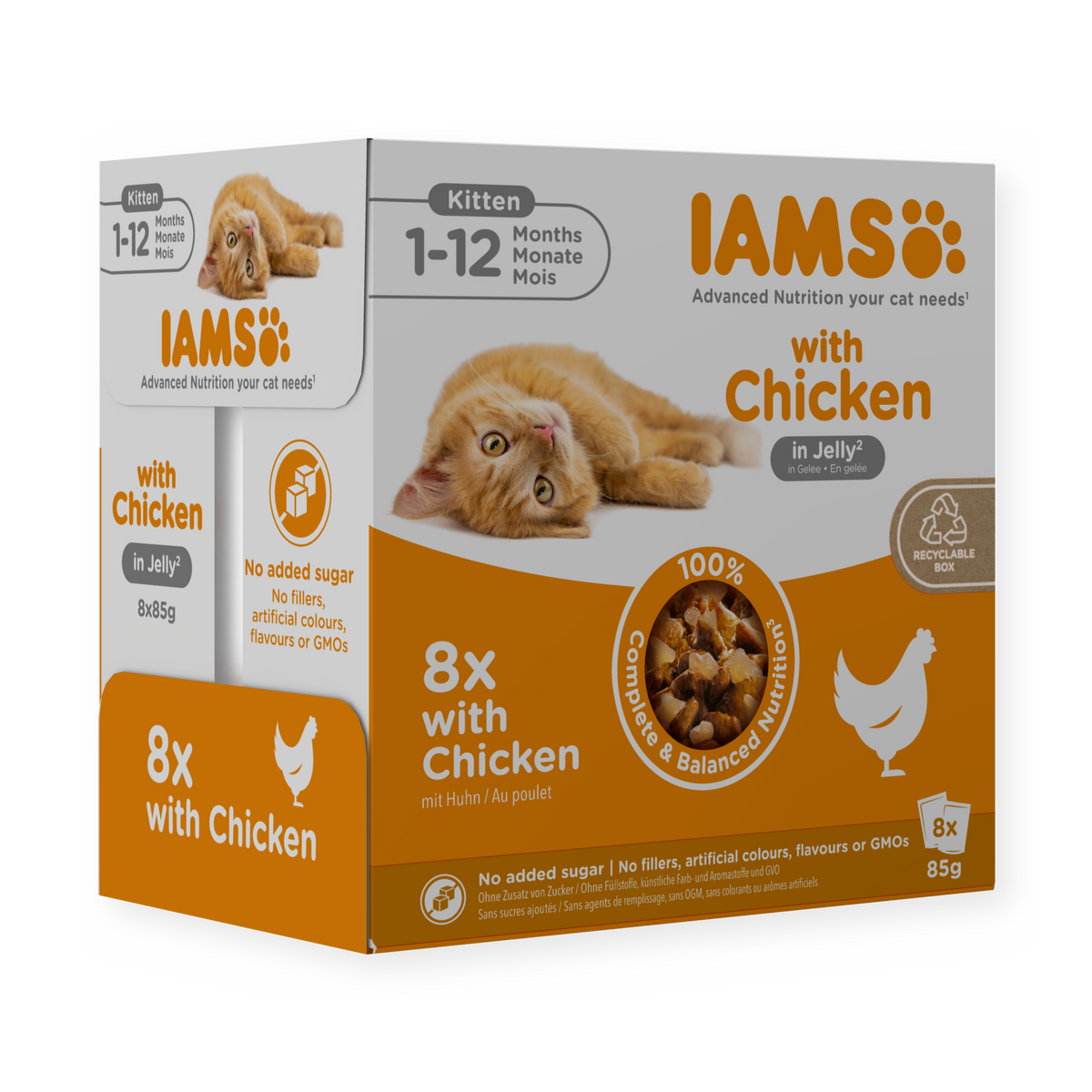 IAMS Delights natvoer met kip in gelei voor kittens