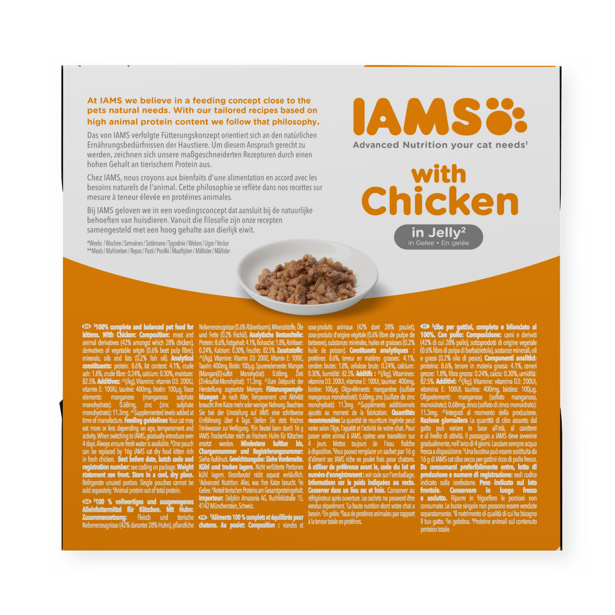IAMS Delights natvoer met kip in gelei voor kittens