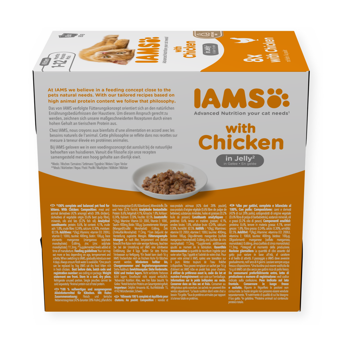 IAMS Delights natvoer met kip in gelei voor kittens