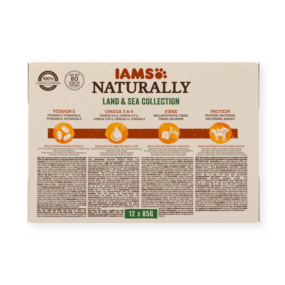 IAMS Naturally Land & Sea Collection natvoer voor volwassen katten