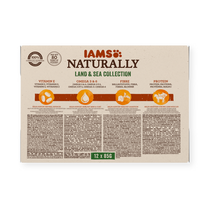 IAMS Naturally Land & Sea Collection natvoer voor volwassen katten